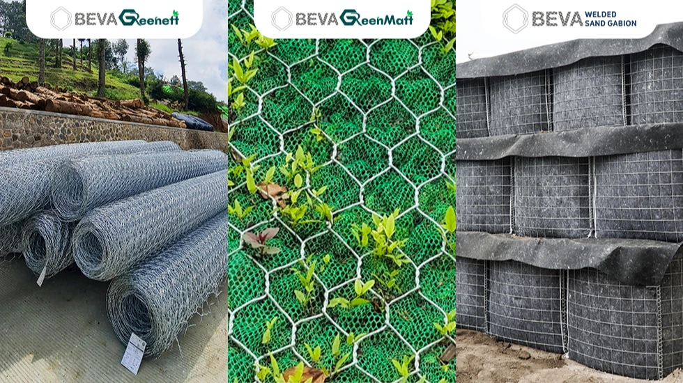 BEVA GREENETT | BEVA Greenmatt | BEVA Welded Sand Gabion